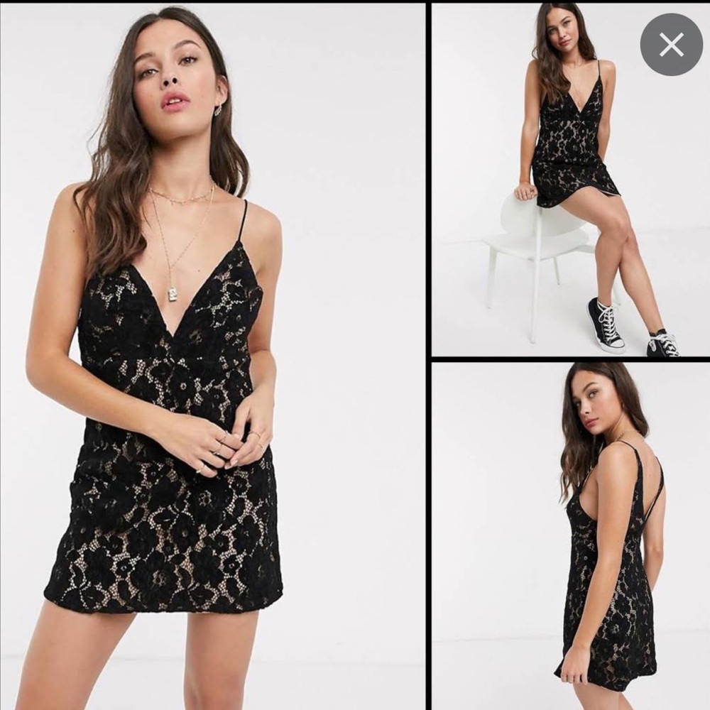 Free People dangerous love mini dress black NWT